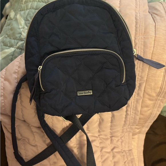Quilted Navy Backpack main image 4